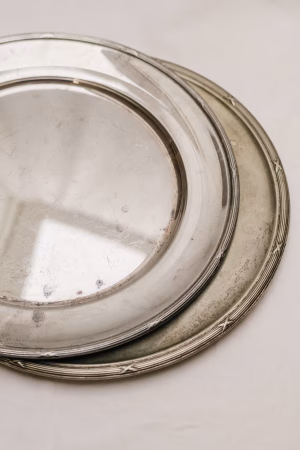 Silver plated round trays