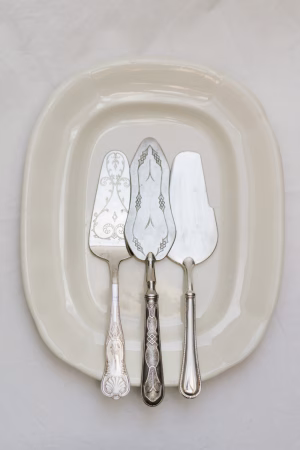 Silver plated cake spade