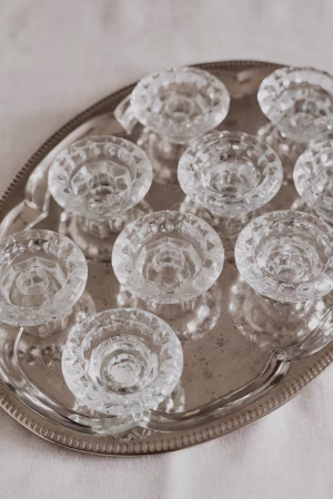 Glass candle holders